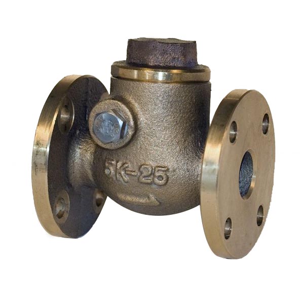 JIS F7371 25A Cast Tin Bronze Swing Check Valve